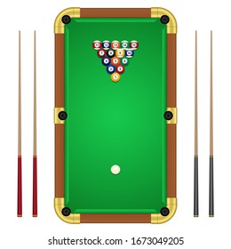 Billiards table vector design illustration isolated on white background