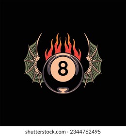 diseño vectorial de ilustración de tatuaje de billares