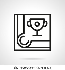 Billiards tournament. Simple line style icon