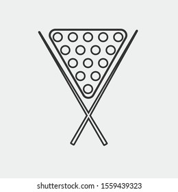 Billiards vector icon illustration sign