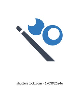 Billiards vector icon on white background