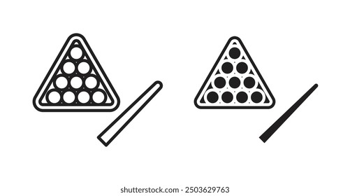 Billiards vector icon in solid and outline style