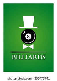Billiards. Vector illustration.