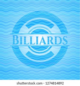 Billiards water wave style badge.