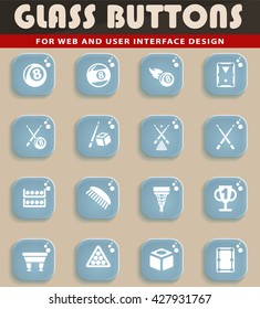 billiards web icons for user interface design