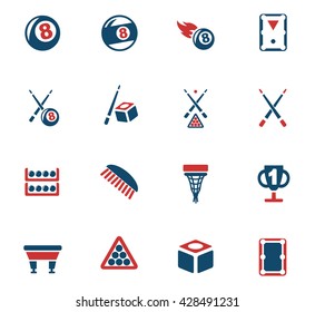 billiards web icons for user interface design