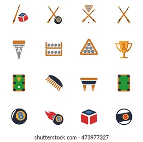 billiards web icons for user interface design