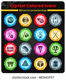 billiards web icons for user interface design