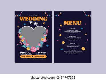 Billie Wedding Invitation Template, Wedding Invites, save the date, Birthday Invites, Video Invites, E-Cards.