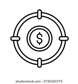 Billing Accuracy Outline Icon Vector Illustration