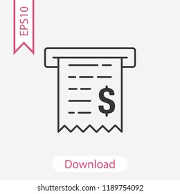 Billing  Check Cash Modern Simple UI Vector Icon