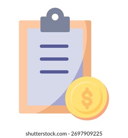 Elemento De Icono De Lista De Verificación De Facturación Para Diseño