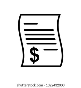 billing - document icon vector