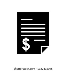 billing - document icon vector