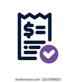 billing dual tone icon. Sleek and modern vector icon for websites, mobile apps, marketing materials, and corporate design. Fully scalable and ready to use.