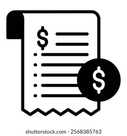 Billing Icon Element For Design