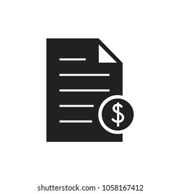Billing  icon. Invoice vector.Isolated on white background.Simple illustration for web and mobile platforms.