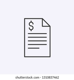 Billing icon isolated on background. Invoice symbol modern, simple, vector, icon for website design, mobile app, ui. Vector Illustration
