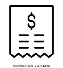 Billing Icon Lineal Style Vector Illustration