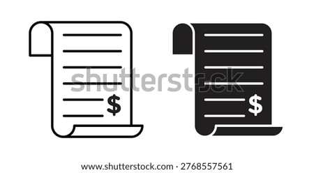 Billing icon on white background. icon set