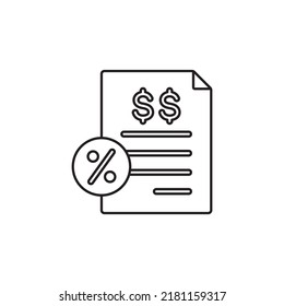 Billing icon outline style design. Billing icon vector illustration. isolated on white background.