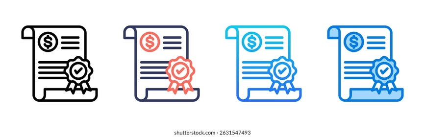 Billing icon sheet multiple style collection