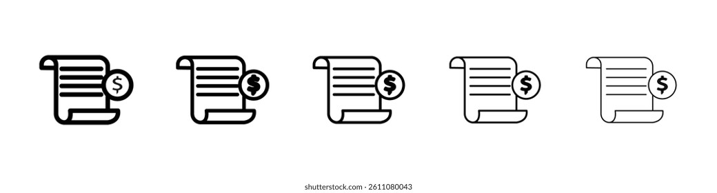 Billing icon Symbol mark in Outline style