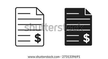 Billing icons. Outline icons vector collection. flat illustrations