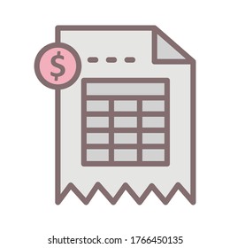 
Billing invoice Line Style vector icon which can easily modify or edit
