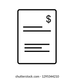 Billing Line Black Icon