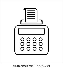 Icono de facturación, máquina, factura, esquema de factura.