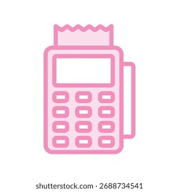 Icono de línea de duotono de máquina de Facturación, Vector, píxel perfecto, archivo de ilustrador  