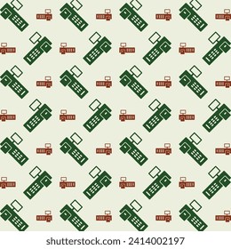 Billing Machine natural color repeating trendy pattern vector illustration background