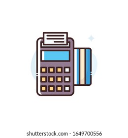 Rechnungsmaschine Vektorillustration Symbol EPS10-Datei für Illustrationsstil
