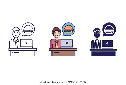 Billing Man icon vector illustration