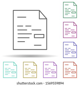 Billing multi color icon. Simple thin line, outline vector of web icons for ui and ux, website or mobile application