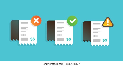 Billing paper notification illustration concept