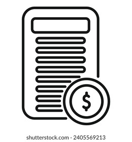 Billing plan access icon outline vector. Financial plan. Choice electronic job