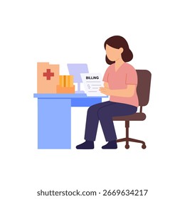 Abrechnung, Bearbeitung der Patientenzahlung und Krankenhauskosten