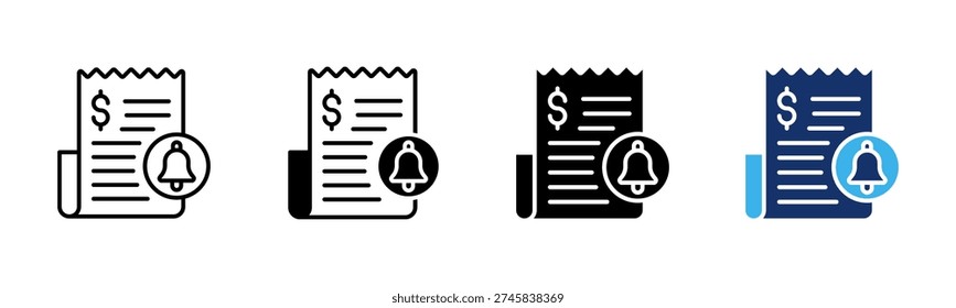 Billing Reminder icon sheet multiple style collection