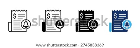 Billing Reminder icon sheet multiple style collection