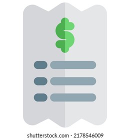 Billing of a restaurant expenses paid in cash