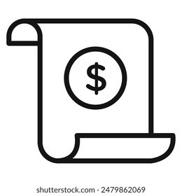 Billing Statement Invoice Icon Perfect for Financial Documentation