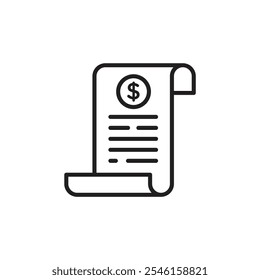 Billing thin line vector icon