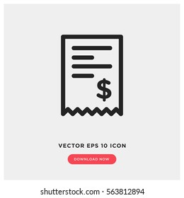 Billing vector icon, invoice symbol. Modern, simple flat vector illustration for web site or mobile app