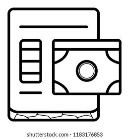 Billing vector icon, money invoice