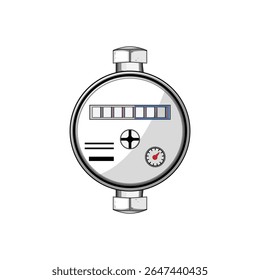 caricatura de medidor de água de faturamento. instalação digital, residencial inteligente, comercial industrial faturamento medidor de água sinal. isolado símbolo vetor ilustração
