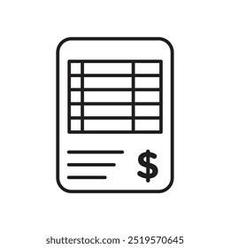 Billingline icon. vector illustration. EPS10