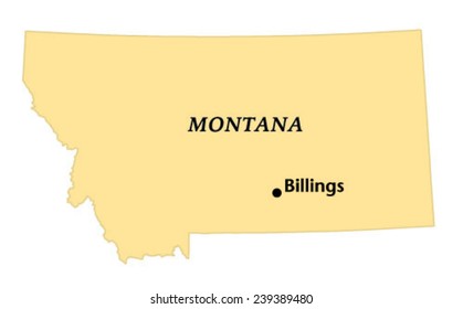 Billings, Montana locate map