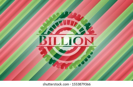 Billion christmas emblem. Vector Illustration. Detailed.